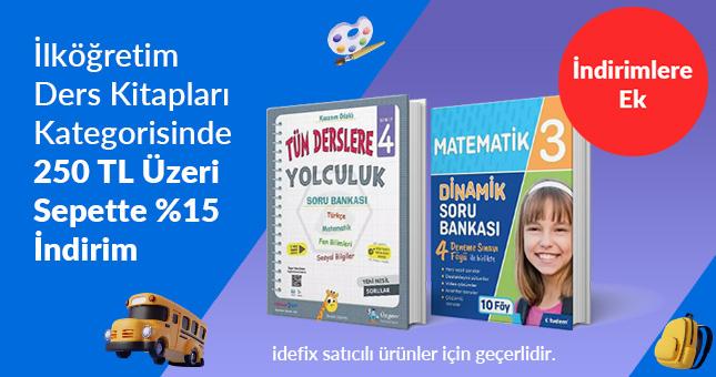 İlköğretim Ders Kitapları Kategorisinde İndirimlere Ek 250 TL Üzeri %15 İndirim