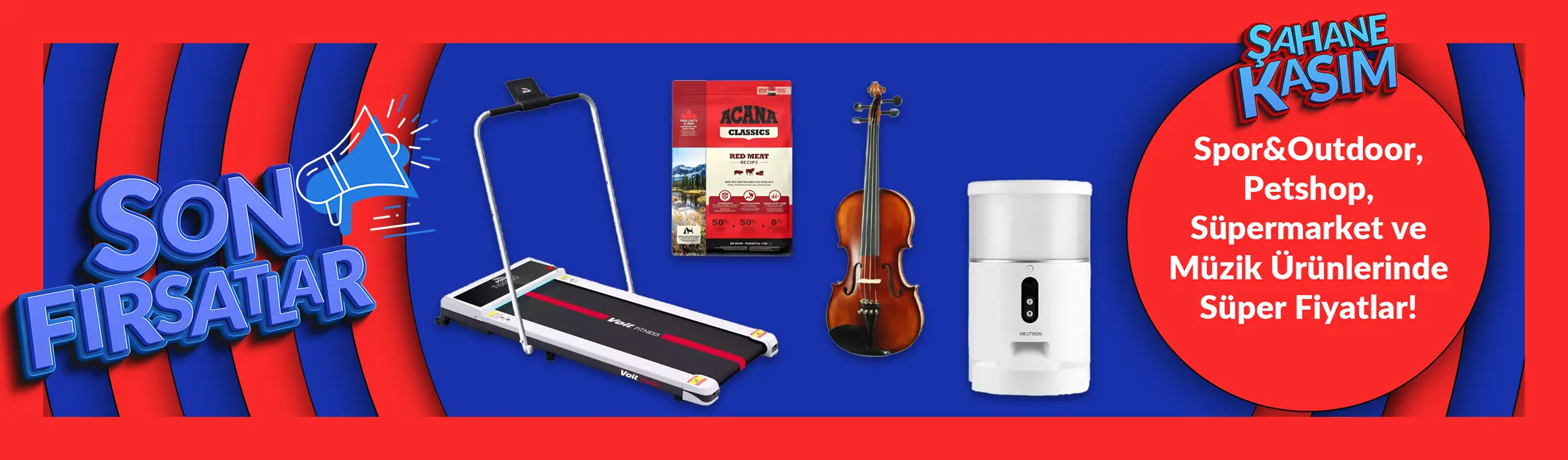 Spor, Outdoor, Pet Shop Ve Müzik Ürünlerinde Avantajlı Fiyatlar