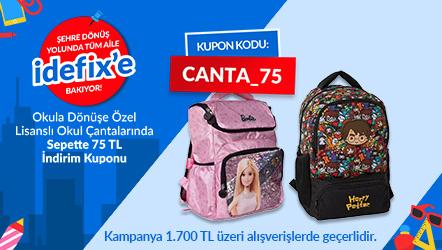 Lisanslı Okul Çantalarında Sepette 75 TL Kupon: CANTA_75