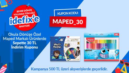 Maped Markalı Ürünlerde Sepette 30 TL Kupon: MAPED_30