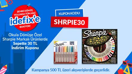 Sharpie Markalı Ürünlerde Sepette 30 TL Kupon: SHRPIE30