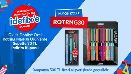 Rotring Markalı Ürünlerde Sepette 30 TL Kupon: ROTRNG30