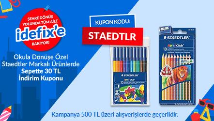 Staedtler Markalı Ürünlerde Sepette 30 TL Kupon: STAEDTLR