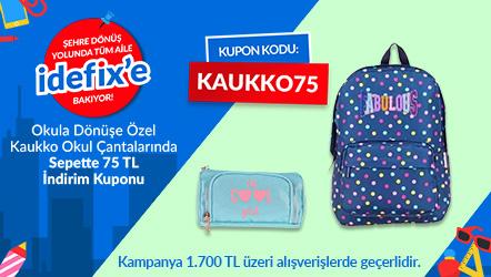 Kaukko Okul Çantalarında Sepette 75 TL Kupon: KAUKKO75