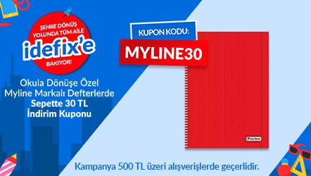 Myline Markalı Defterlerde Sepette 30 TL Kupon: MYLINE30