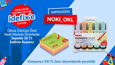 Noki Markalı Ürünlerde Sepette 30 TL Kupon: NOKI_OKL