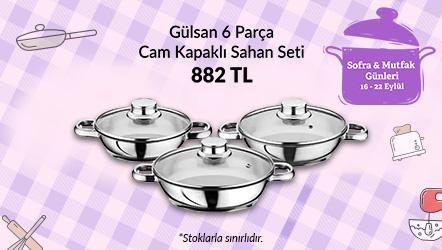 Gülsan 6 Parça Cam Kapaklı Sahan Set - 882 TL