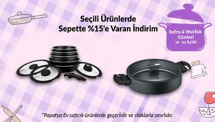 Seçili Ürünlerde Sepette %15'e Varan İndirim