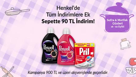 Henkel mağazasında tüm indirimlere ek sepette 900 TL üzerine 90 TL indirim!