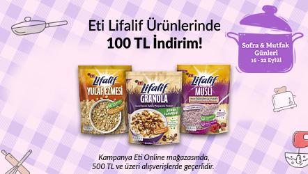 Eti Lifalif Ürünlerinde 500 TL'ye 100 TL İndirim!