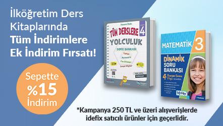 İlköğretim Ders Kitapları Kategorisinde İndirimlere Ek 250 TL Üzeri Sepette %15 İndirim