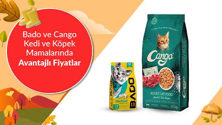 Bado ve Cango Kedi ve Köpek Mamalarında Avantajlı Fiyatlar