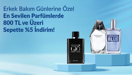 Çok Satan Parfümlerde 800 Tl ve Üzeri Sepette %5 İndirim