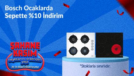 Bosch Ocaklarda Sepette %10 İndirim