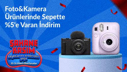 Foto&Kamera Ürünlerinde Sepette %5'e Varan İndirim