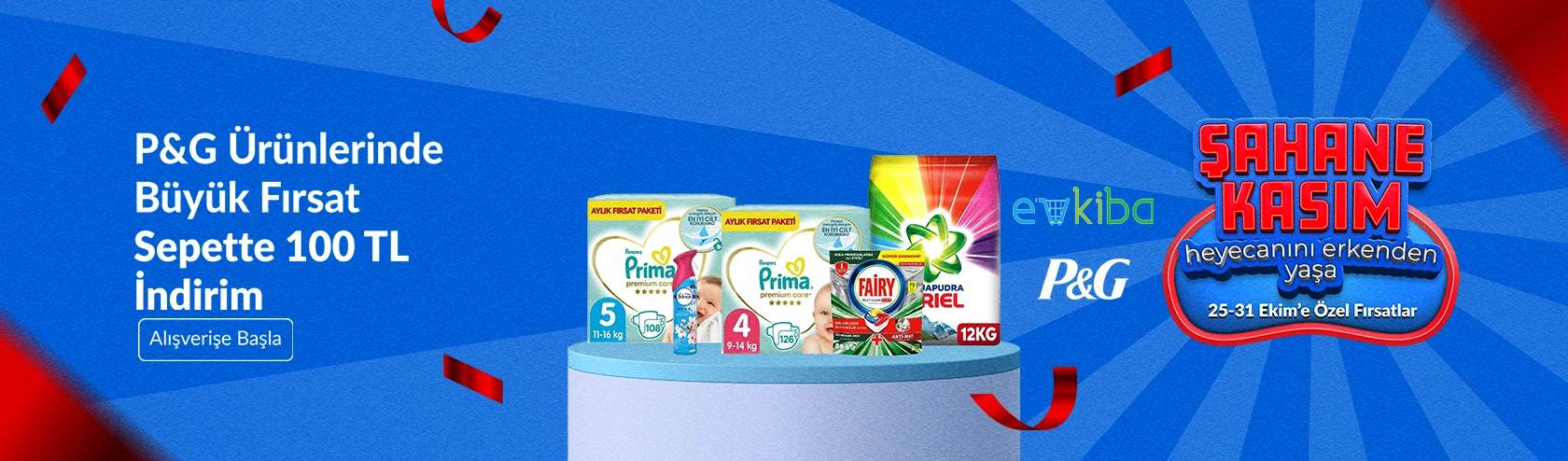 P&G Ürünlerinde Büyük Fırsat! 1000TL ve üzeri Alışverişlerde Sepette 100TL İndirim