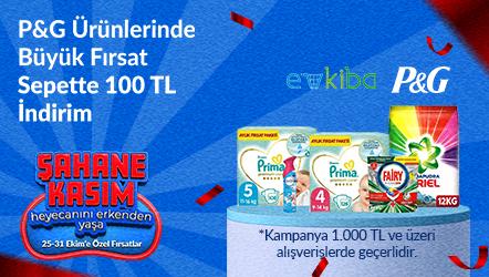 P&G Ürünlerinde Büyük Fırsat! 1000TL ve üzeri Alışverişlerde Sepette 100TL İndirim