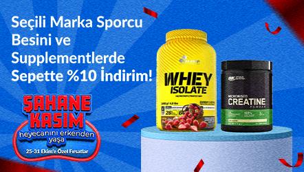 Seçili Marka Sporcu Besini & Supplementlerde Sepette %10 İndirim!