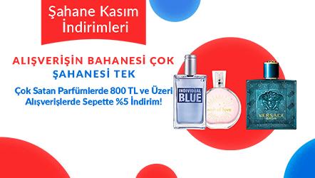 Çok Satan Parfümlerde 800 TL ve Üzeri Alışverişlerde Sepette %5 İndirim!