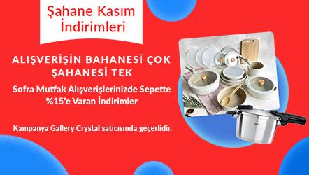 Gallery Crystal Satıcılı Ürünlerde Sepette %15'e Varan İndirimler