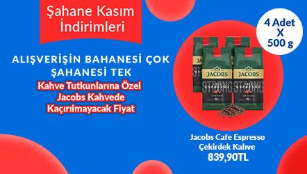 Jacobs Cafe Espresso Çekirdek Kahvelerde Özel Fiyat