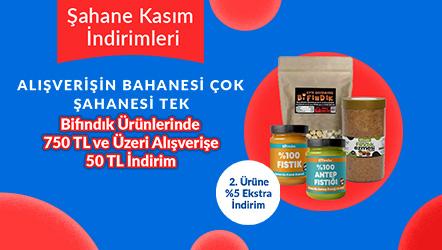 Bi Fındık mağazasında 750 TL'ye 50 TL ve 2. ürüne %5 İndirim Fırsatı!