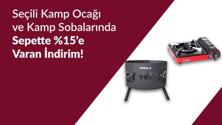 Seçili Kamp Ocağı ve Sobalarında Sepette %15'e Varan İndirim!