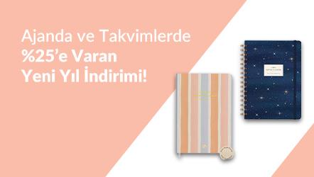 Ajanda ve Takvimlerde %25'e Varan Yeni Yıl indirimi!