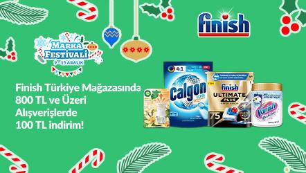 Finish Türkiye Mağazasında 800 TL ve Üzeri Alışverişlerde 100 TL indirim!