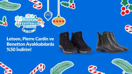 Letoon, Pierre Cardin ve Benetton Ayakkabılarda %50 İndirim!