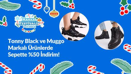 Tonny Black ve Muggo Markalı Ürünlerde Sepette %50 İndirim!