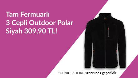 Tam Fermuarlı 3 Cepli Outdoor Polar-Siyah 309,90 TL!