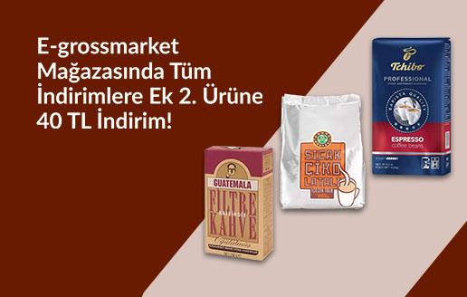 E-grossmarket Mağazasında Tüm İndirimlere Ek 2. Ürüne 40 TL İndirim!