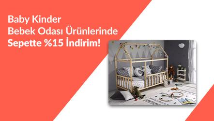 Baby Kinder Bebek Odası Ürünlerinde Sepette %15 İndirim!