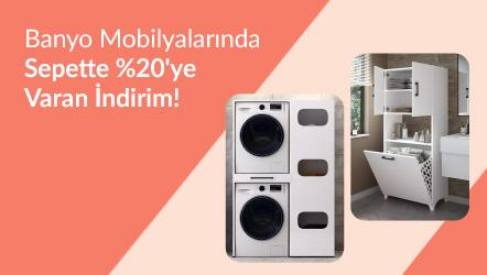 Banyo Mobilyalarında Sepette %20'ye Varan İndirim!