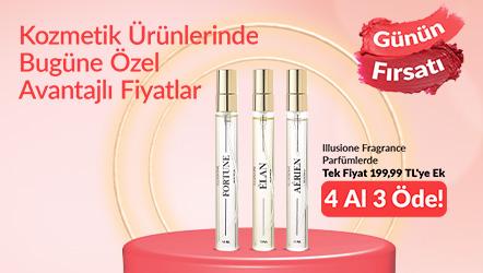 Illusione Fragrance Parfümlerde Tek Fiyat 199,99 TL'ye Ek 4 Al 3 Öde !