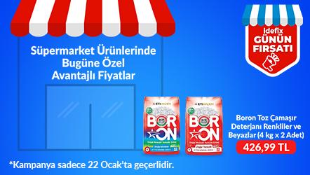 Boron Toz Çamaşır Deterjanı Renkliler ve Beyazlar (4 kg x 2 Adet) 426,99 TL