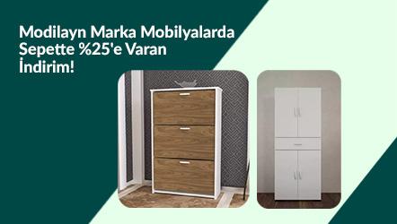 Modilayn Marka Mobilyalarda Sepette %25'e Varan İndirim!