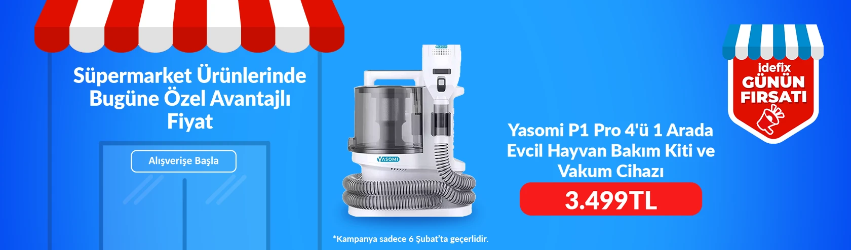 Yasomi P1 Pro 10K Pa 4Ü 1 Arada Evcil Hayvan Bakım Kiti Ve Vakum Cihazı  3.499 TL