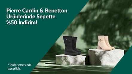 Pierre Cardin & Benetton Ürünlerinde Sepette %50 İndirim!