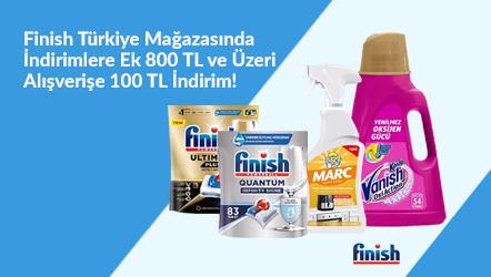 Finish Türkiye Mağazasında 800 TL ve Üzeri Alışverişlerde 100 TL indirim!