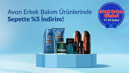 Avon Erkek Bakım Ürünlerinde Sepette %5 İndirim!