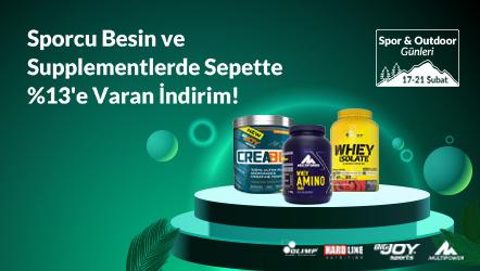 Sporcu Besin ve Supplementlerde Sepette %13'e Varan İndirim!