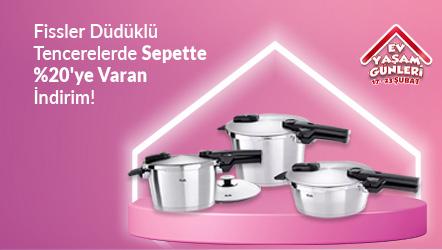 Fissler Markalı Düdüklü Tencerelerde Sepette %20’ye Varan İndirim