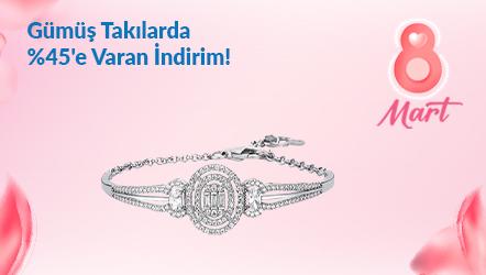 Gümüş Takılarda %45'e Varan İndirim!