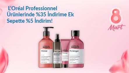 L'Oréal Professionnel Ürünlerinde %35 İndirime Ek Sepette %5 İndirim!