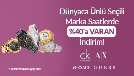 Dünyaca Ünlü Seçili Marka Saatlerde %40'a Varan İndirim!