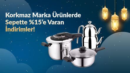 Korkmaz Markalı Ürünlerde Sepette %15’e Varan İndirimler