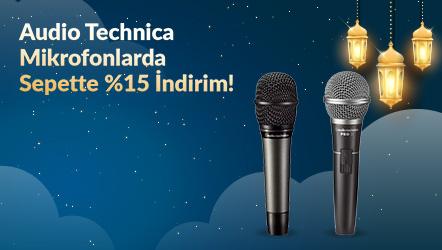 Audio Technica Mikrofonlarda Sepette %15 İndirim!