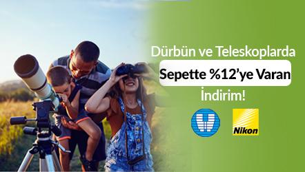 Dürbün ve Teleskoplarda Sepette %12'ye Varan İndirim!